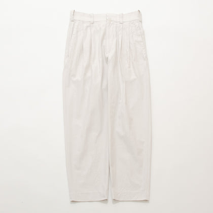 Chino Cloth Trousers Two Tuck Straight
