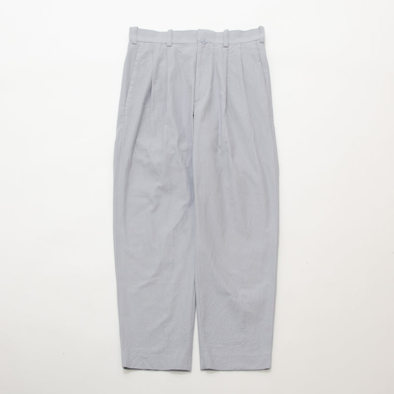 Chino Cloth Trousers Two Tuck Straight