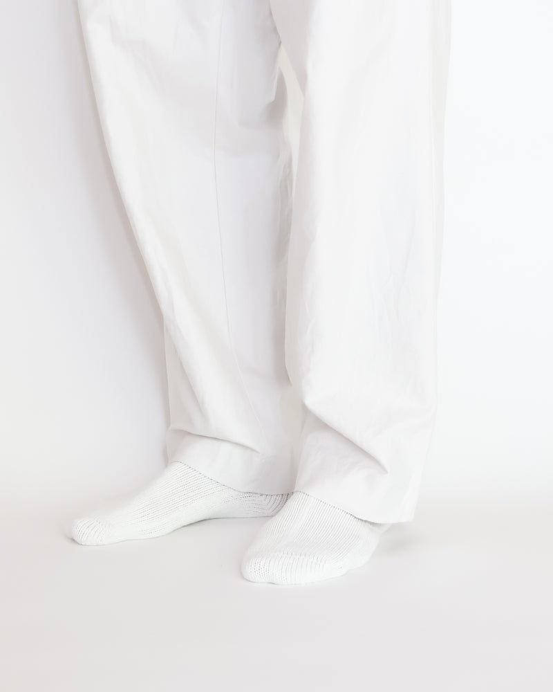 Chino Cloth Trousers Two Tuck Straight