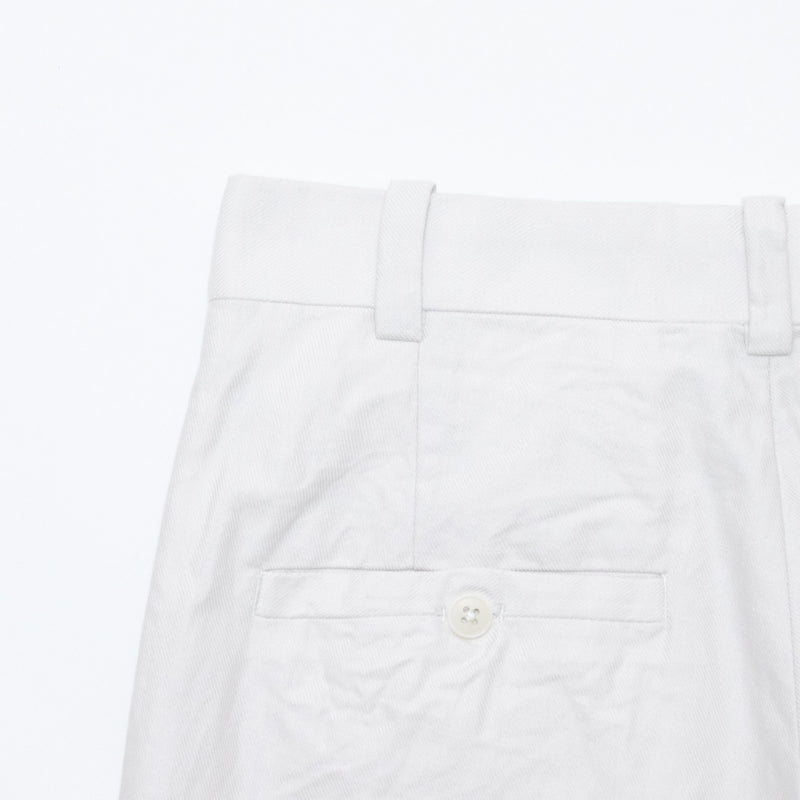 Chino Cloth Trousers Two Tuck Straight