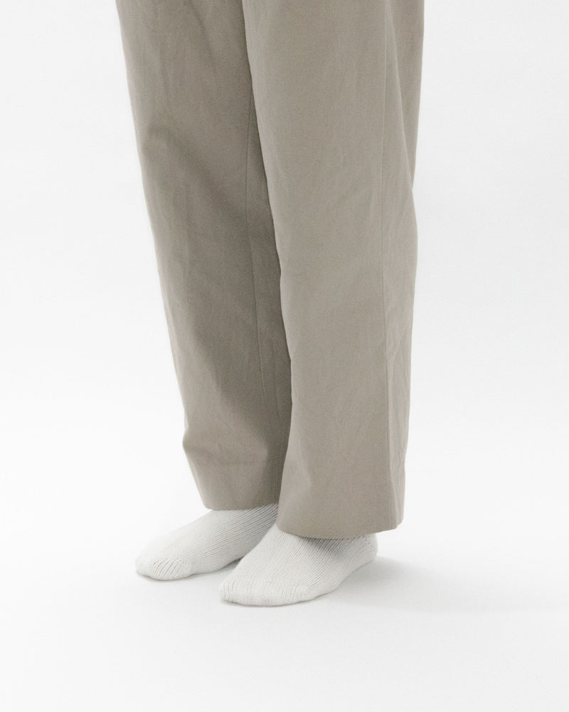 Chino Cloth Trousers Two Tuck Tapered