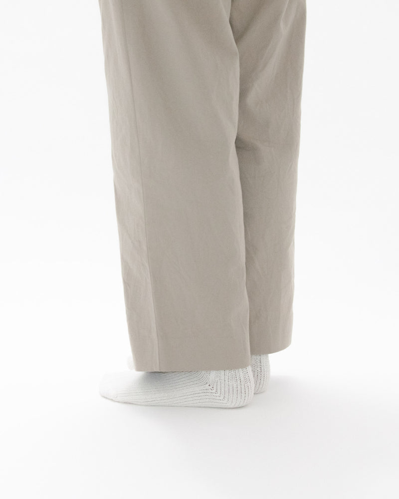 Chino Cloth Trousers Two Tuck Tapered