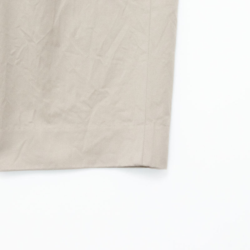 Chino Cloth Trousers Two Tuck Tapered