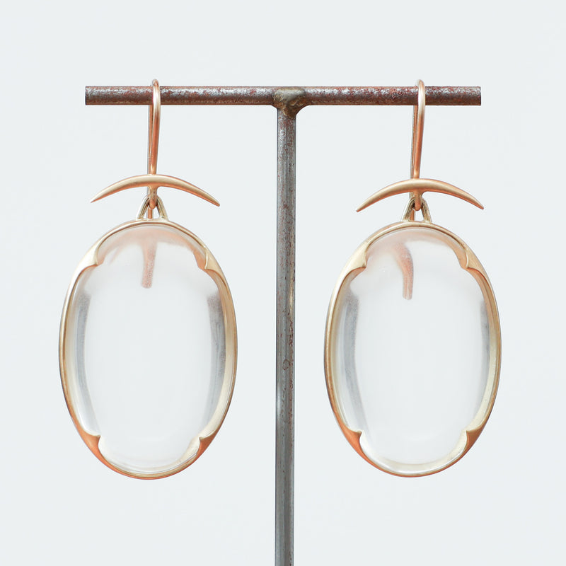 Earrings Crystal Lens