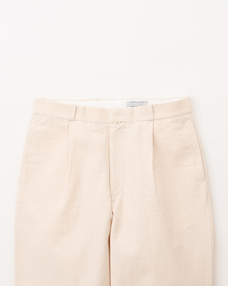 Cotton Duck Tuck Straight Trousers