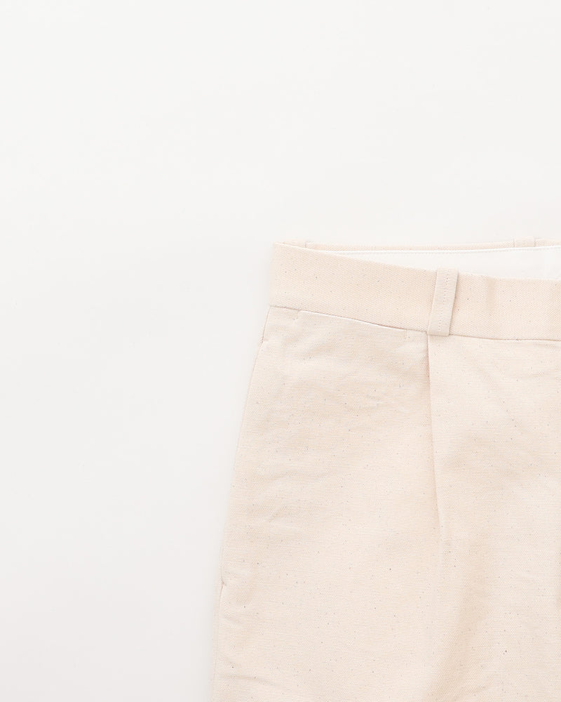 Cotton Duck Tuck Straight Trousers