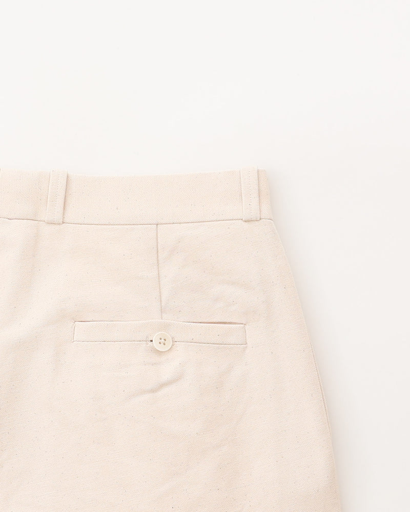 Cotton Duck Tuck Straight Trousers