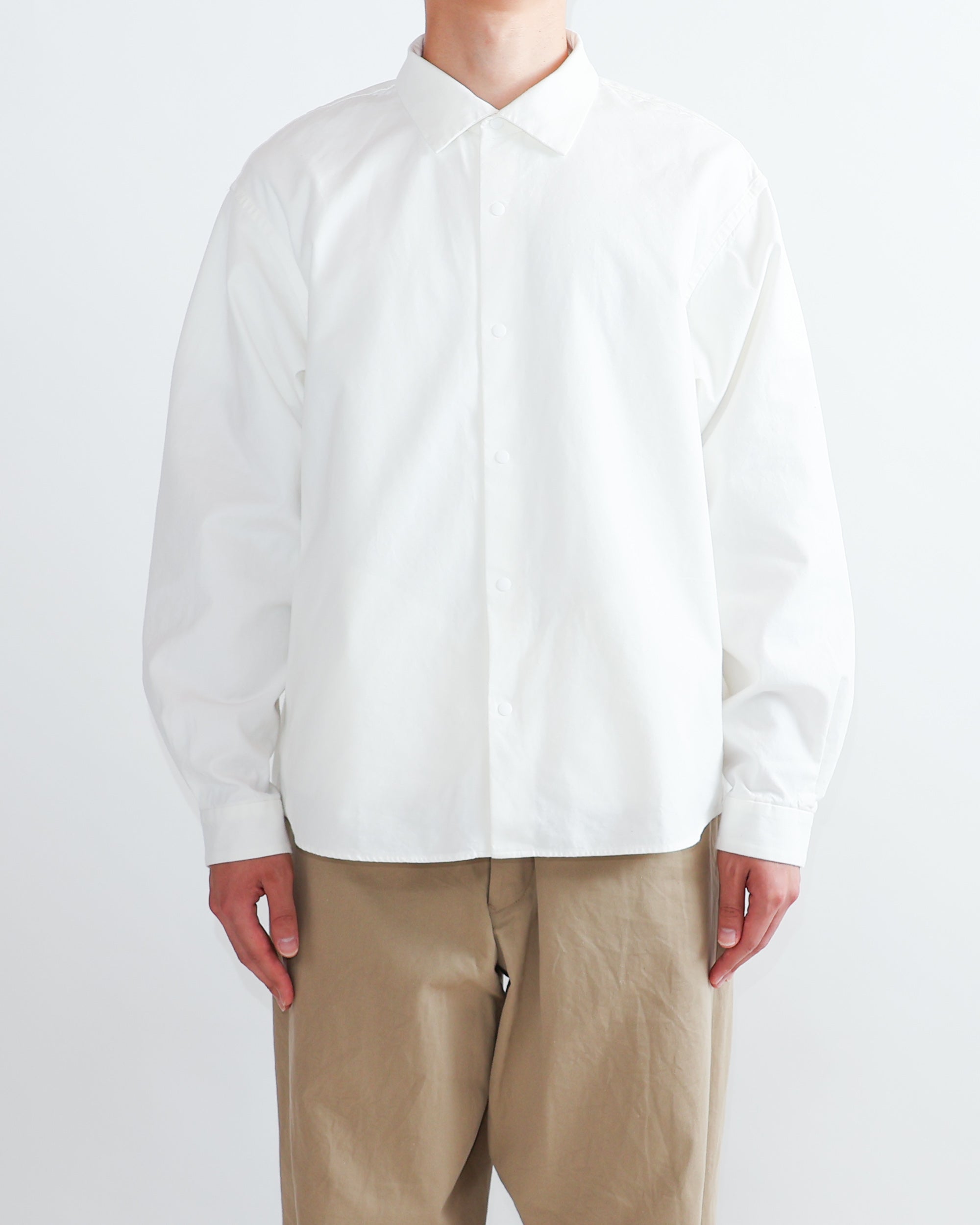 トップス YAECA COMFORT SHIRT EXTRA WIDE WHITE Comfort Shirt Extra Wide – YAECAYA