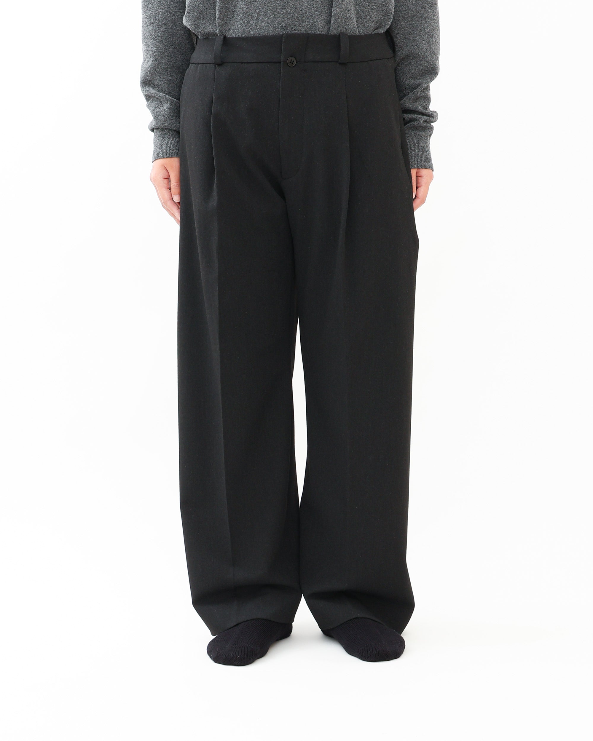 神シルエット◎ UNKNOWN Wide 2 Tuck Wide Slacks 2-Way Tuck Wide Trousers – YAECAYA