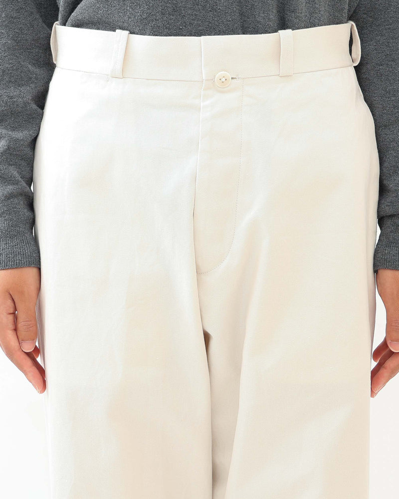Chino Cloth Trousers Wide Straight