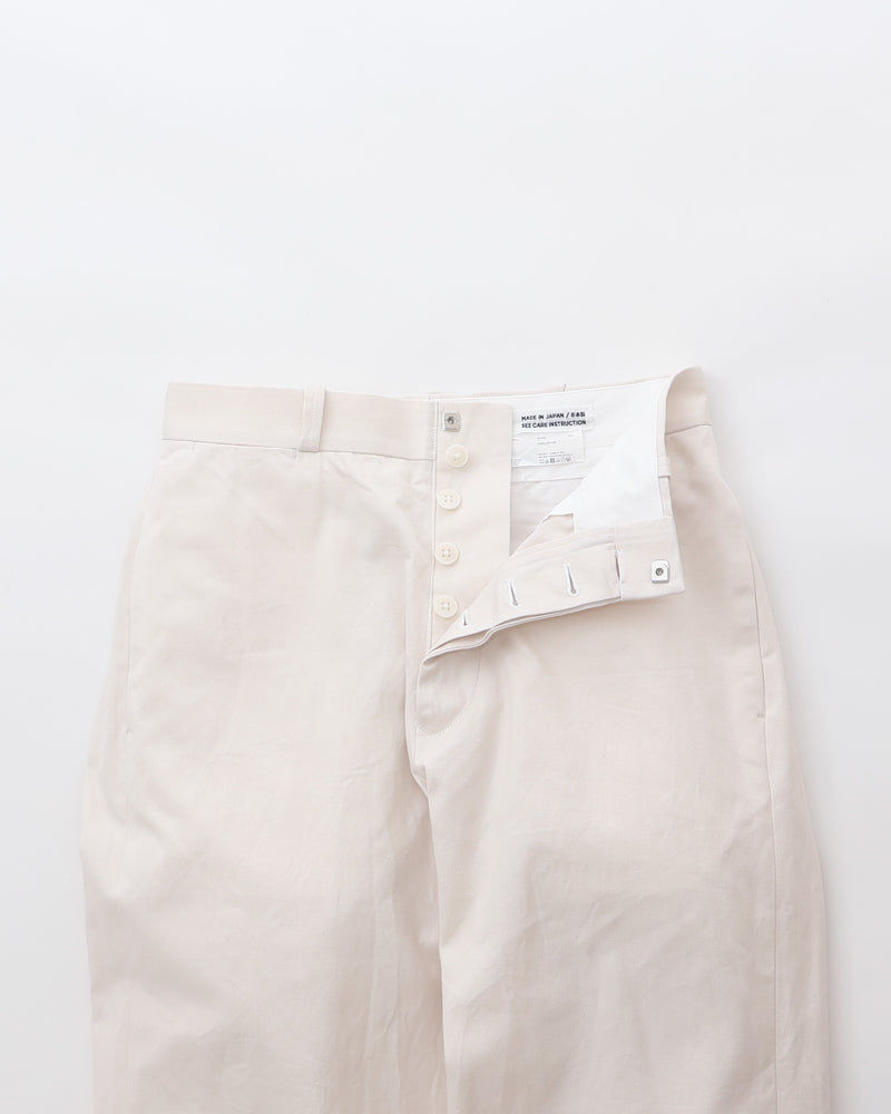Chino Cloth Trousers Wide Straight