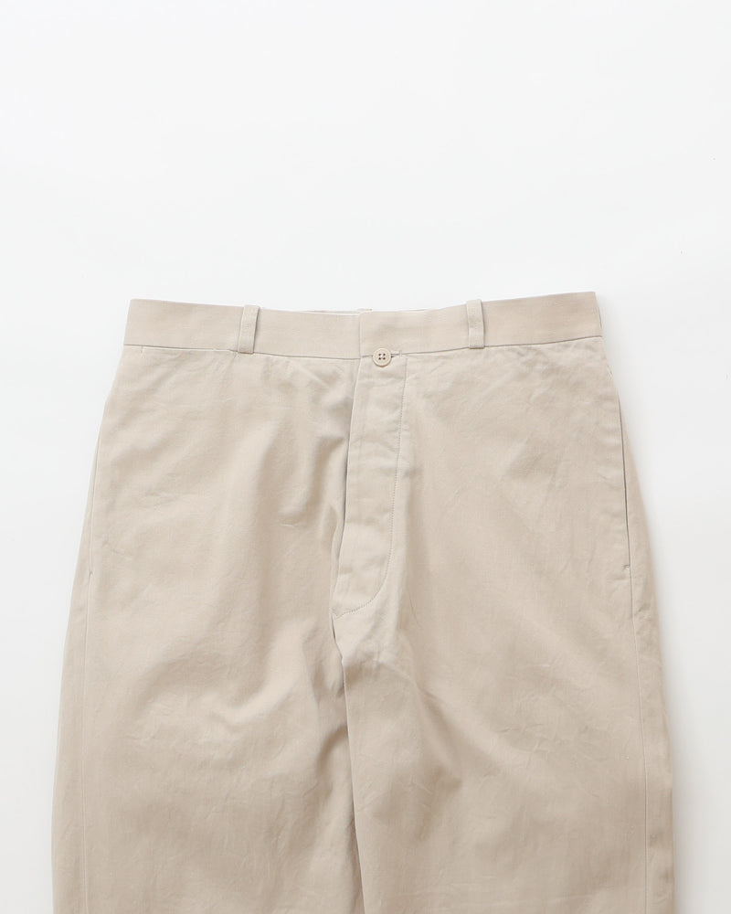 Chino Cloth Trousers Wide Tapered