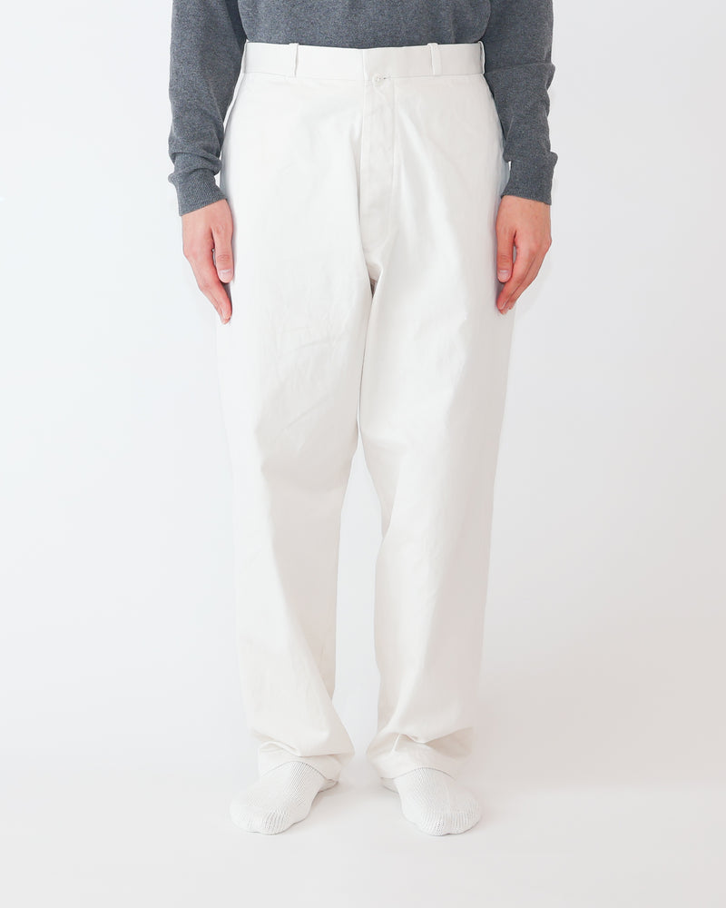 Chino Cloth Trousers Wide Tapered