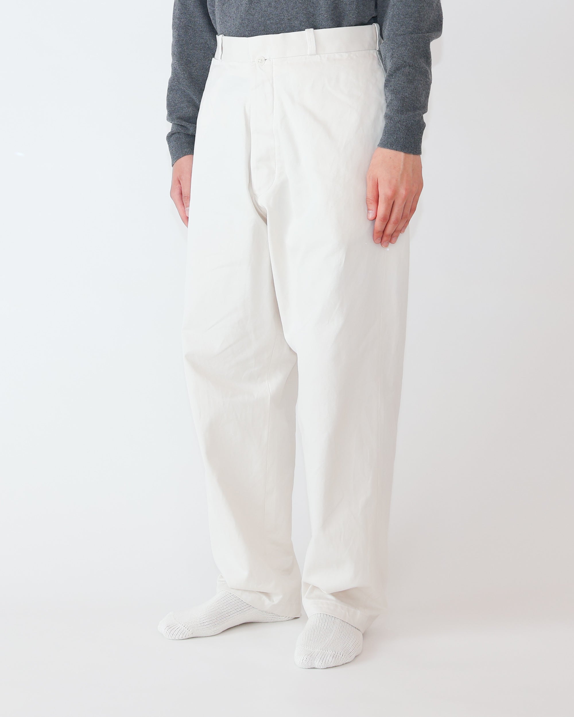 Chino Cloth Trousers Wide Tapered – YAECAYA