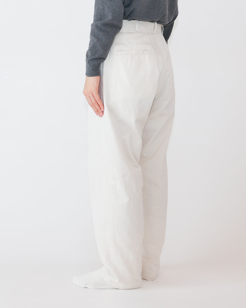 Chino Cloth Trousers Wide Tapered