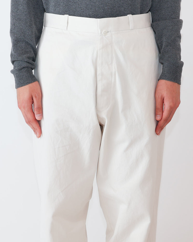 Chino Cloth Trousers Wide Tapered