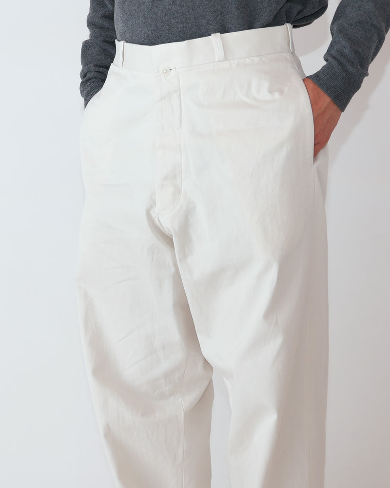 Chino Cloth Trousers Wide Tapered