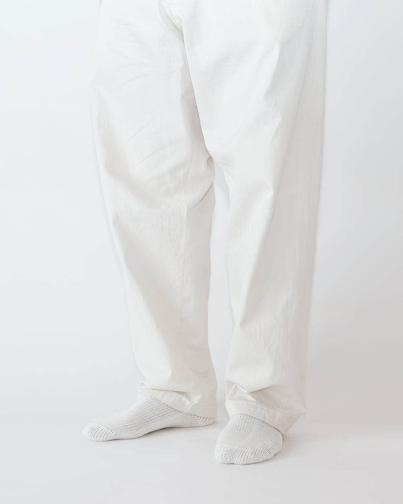 Chino Cloth Trousers Wide Tapered