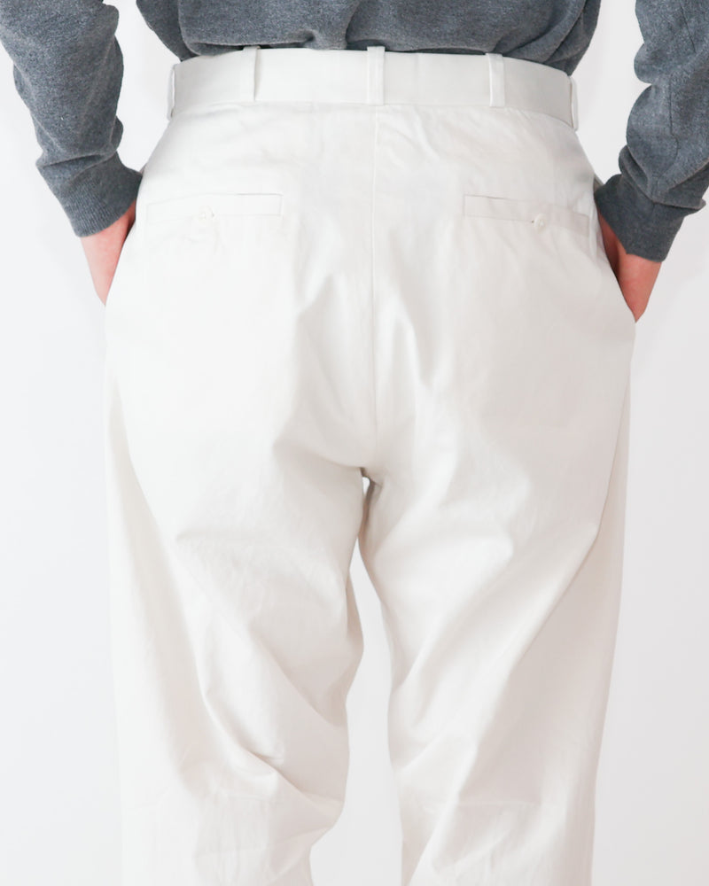 Chino Cloth Trousers Wide Tapered