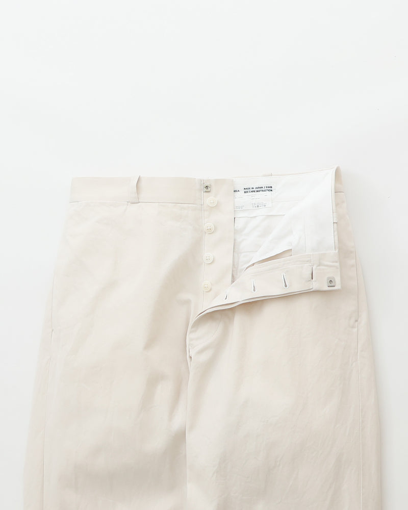 Chino Cloth Trousers Wide Tapered