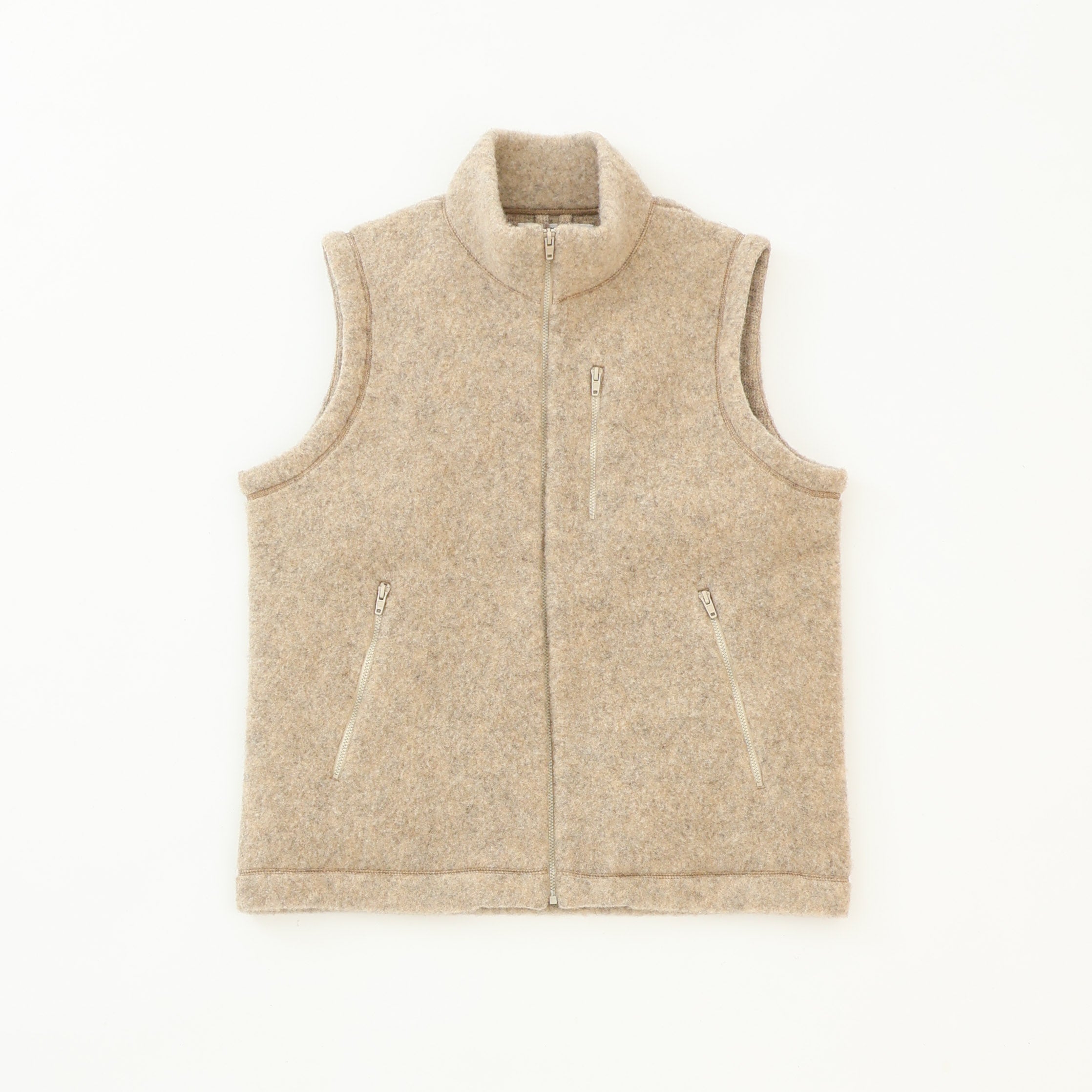 YAECA ヤエカ WOOL VEST ウールボアベスト  ホワイト ｰ YAECA (ヤエカ) WOOL VEST / ウールベスト