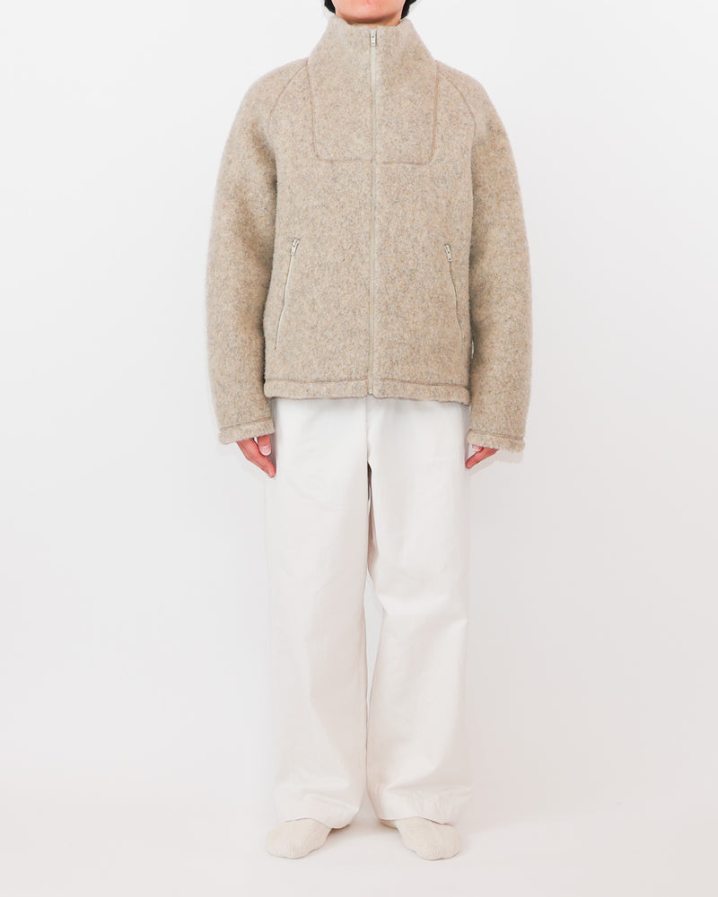Wool Fleece Zip-Up Jacket