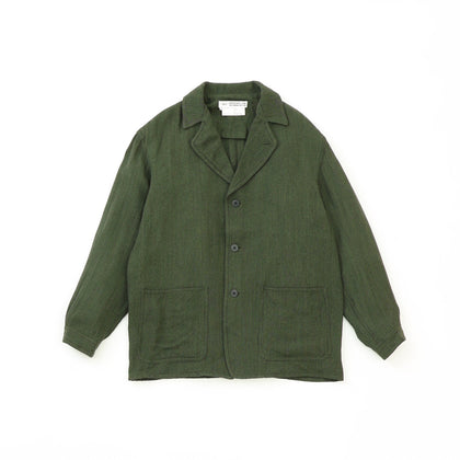 Wool Silk Tweed 3-Button Jacket