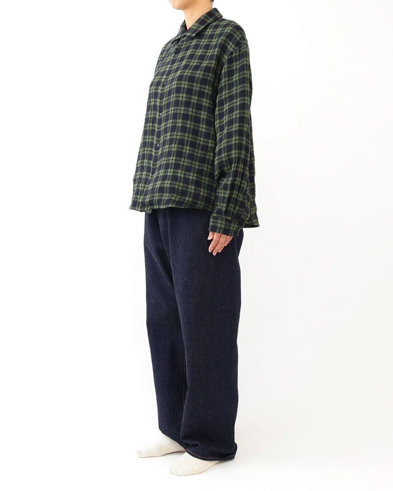 Wool Silk Tweed Comfort Shirt Extra Wide