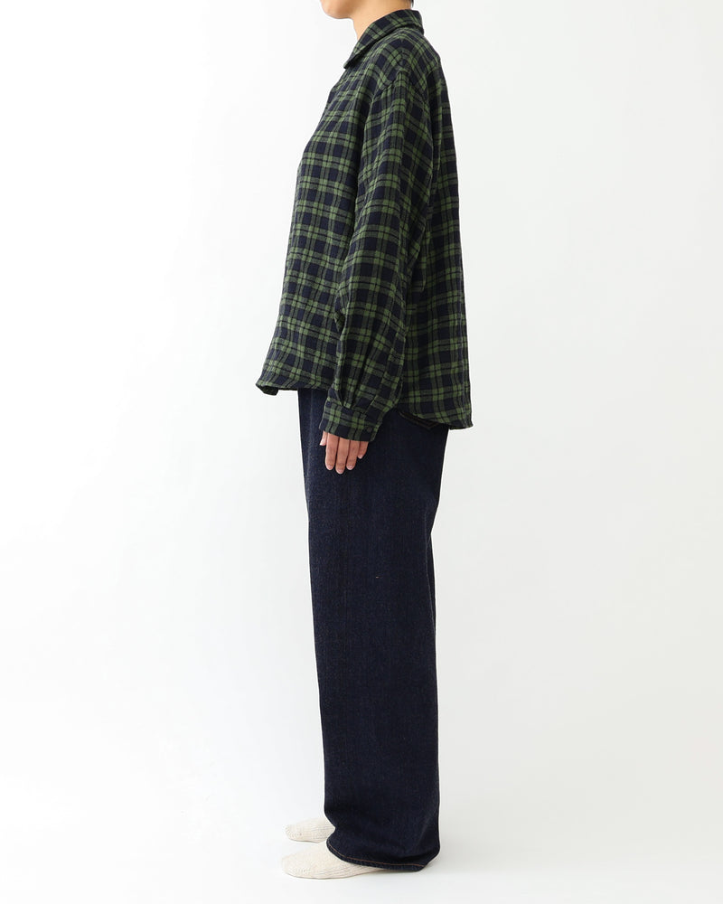 Wool Silk Tweed Comfort Shirt Extra Wide