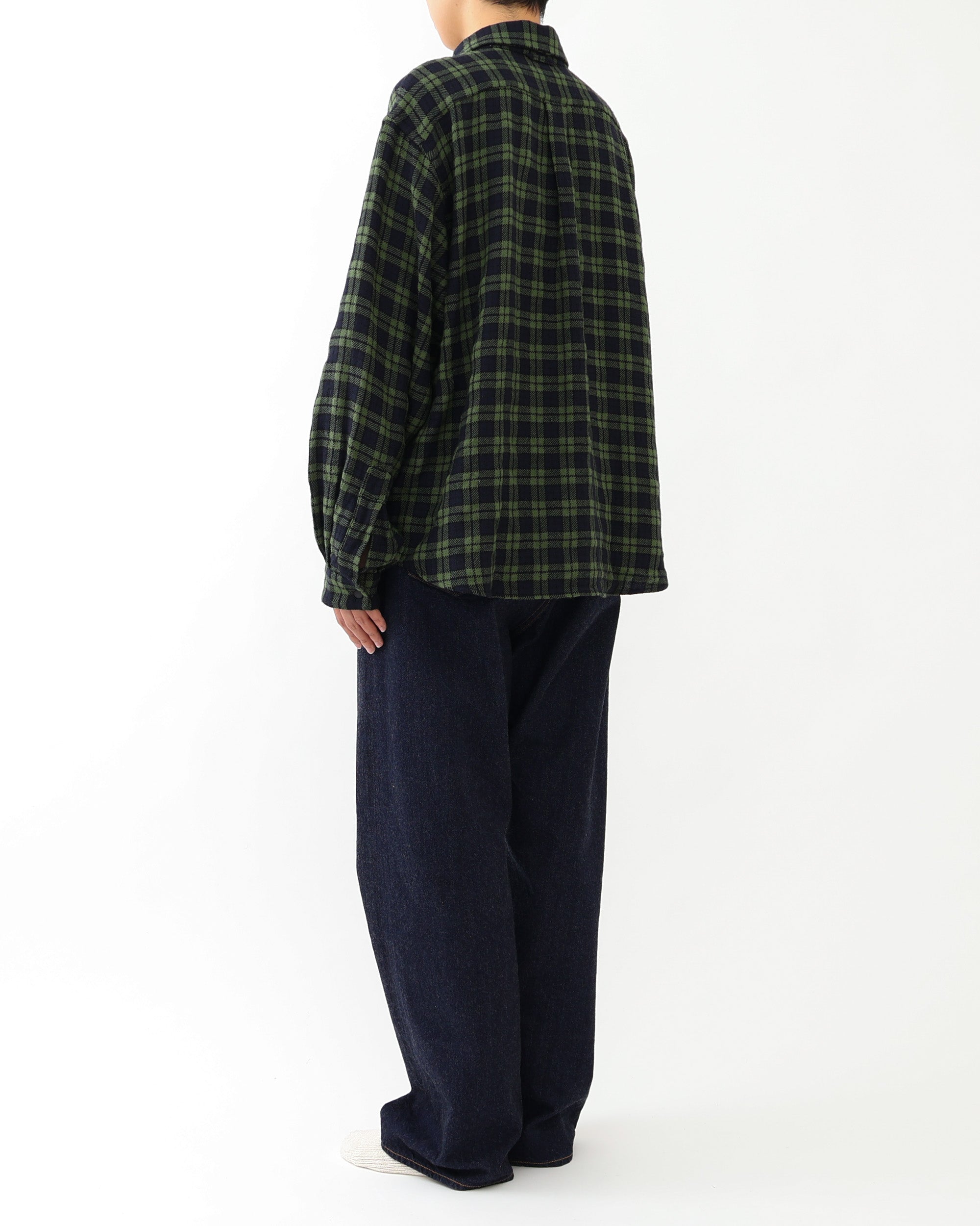 Wool Silk Tweed Comfort Shirt Extra Wide – YAECAYA