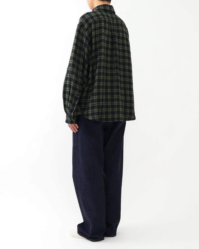 Wool Silk Tweed Comfort Shirt Extra Wide