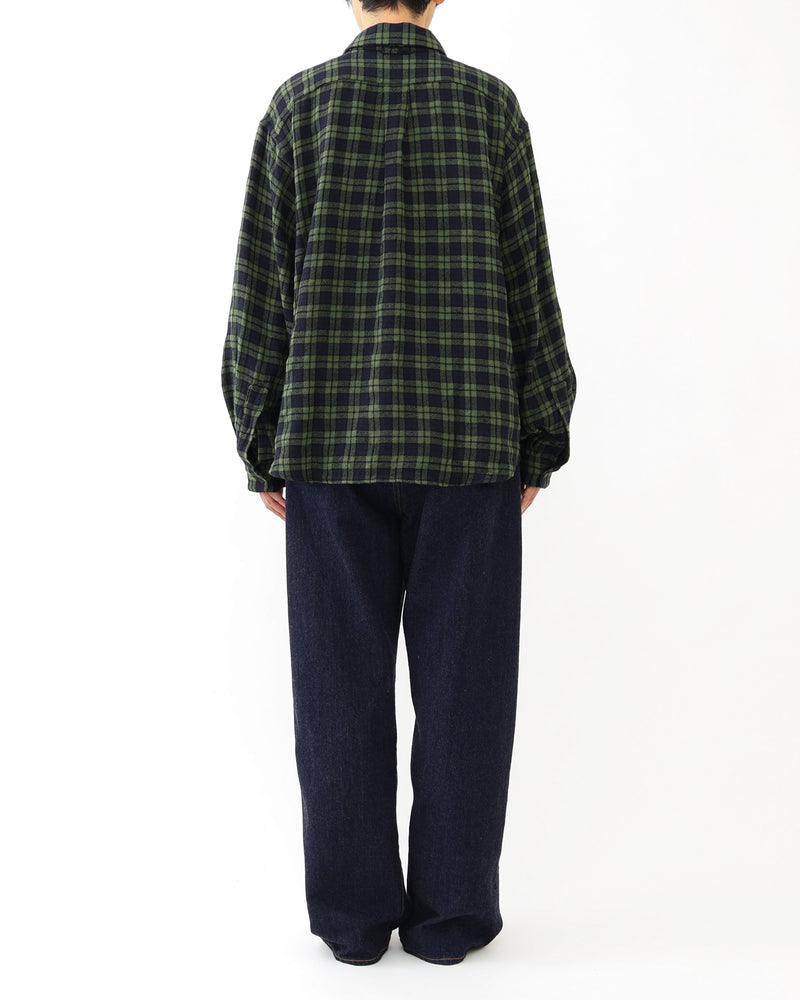 Wool Silk Tweed Comfort Shirt Extra Wide