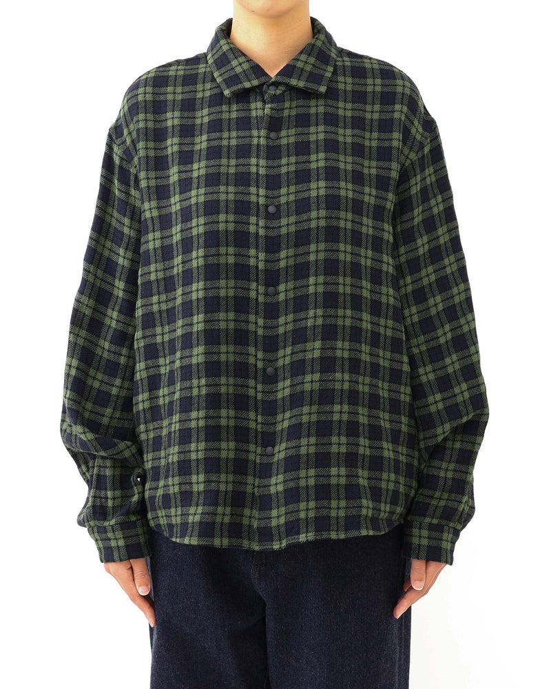 Wool Silk Tweed Comfort Shirt Extra Wide