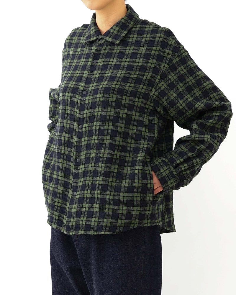 Wool Silk Tweed Comfort Shirt Extra Wide