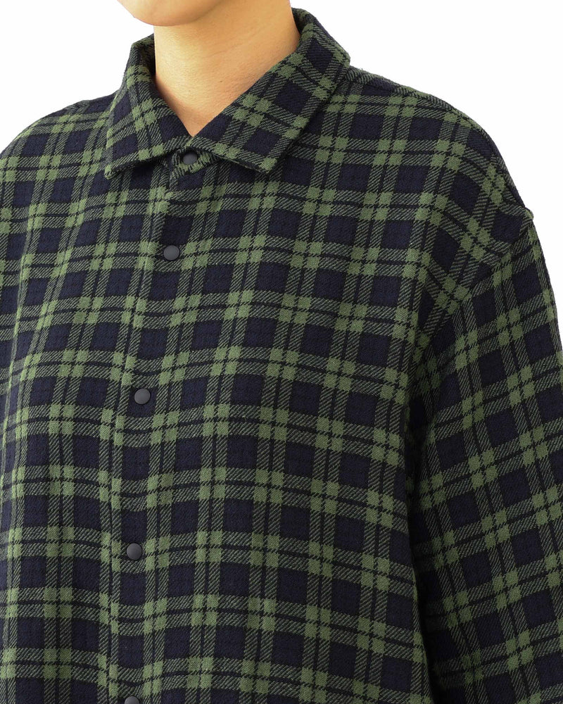 Wool Silk Tweed Comfort Shirt Extra Wide