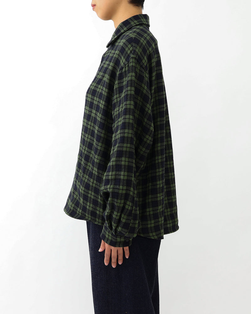 Wool Silk Tweed Comfort Shirt Extra Wide