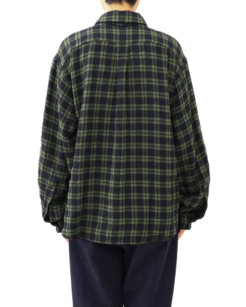 Wool Silk Tweed Comfort Shirt Extra Wide