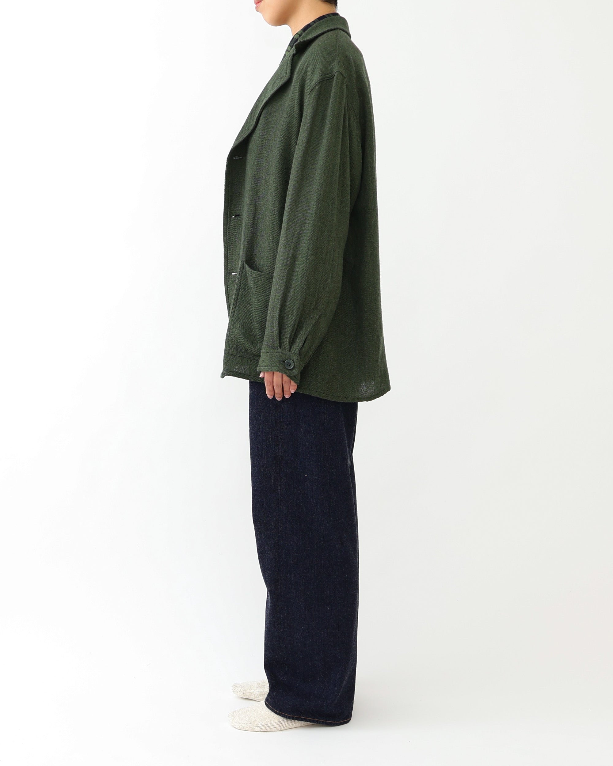 Wool Silk Tweed 3-Button Jacket – YAECAYA