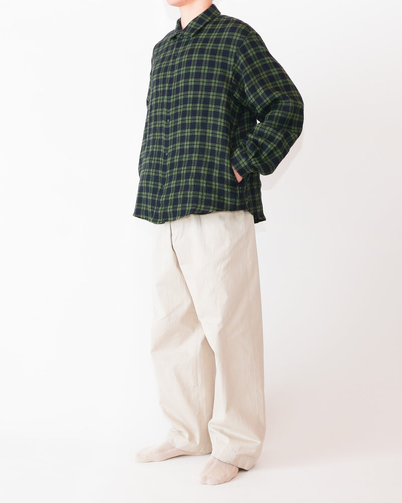 Wool Silk Tweed Comfort Shirt Extra Wide