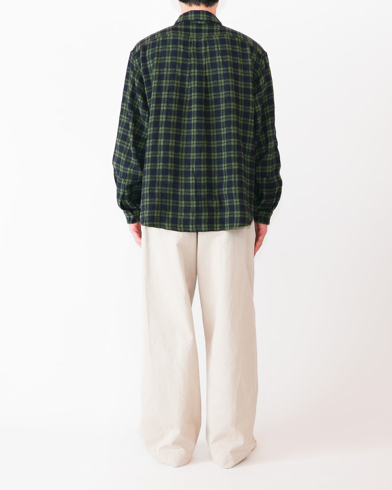 Wool Silk Tweed Comfort Shirt Extra Wide