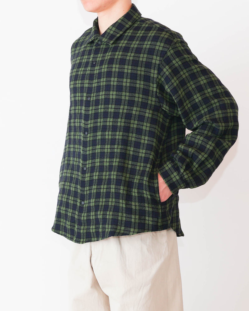 Wool Silk Tweed Comfort Shirt Extra Wide