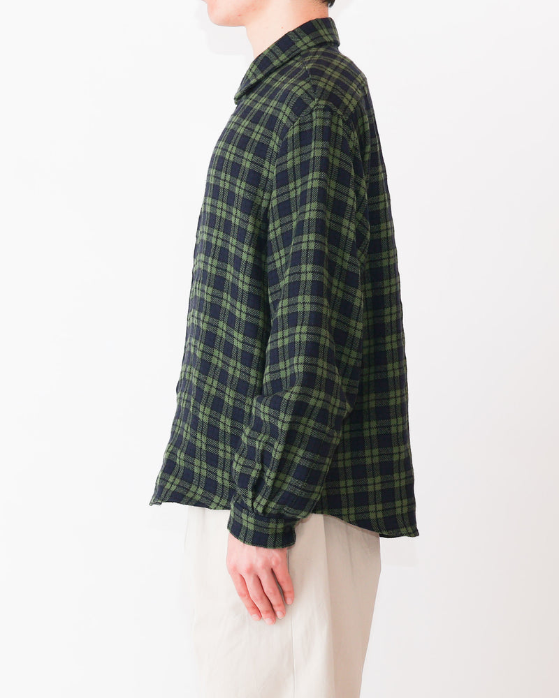 Wool Silk Tweed Comfort Shirt Extra Wide