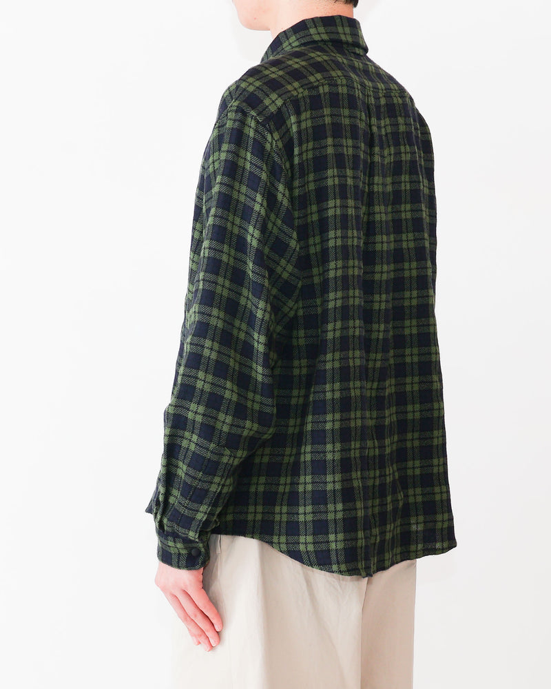 Wool Silk Tweed Comfort Shirt Extra Wide