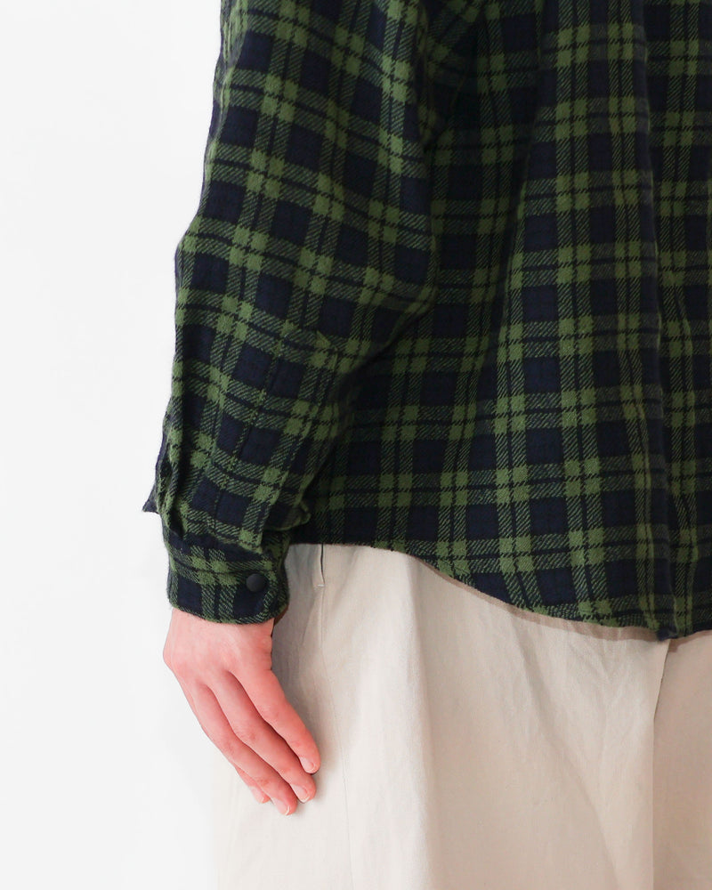 Wool Silk Tweed Comfort Shirt Extra Wide