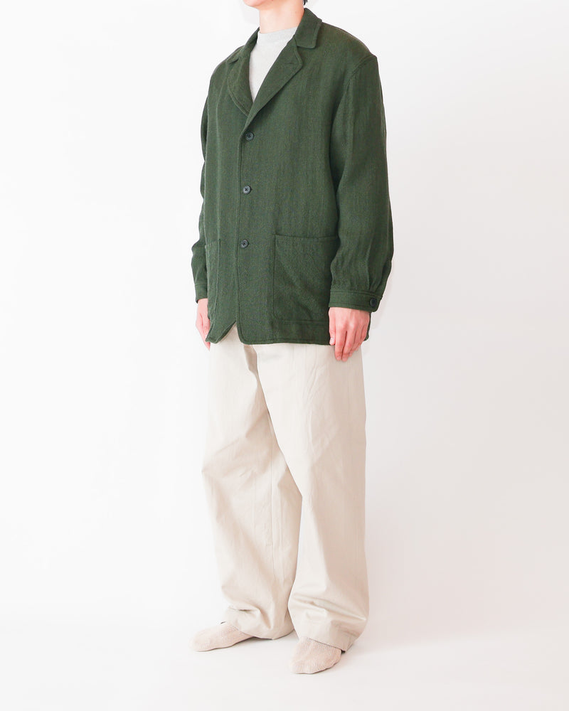 Wool Silk Tweed 3-Button Jacket