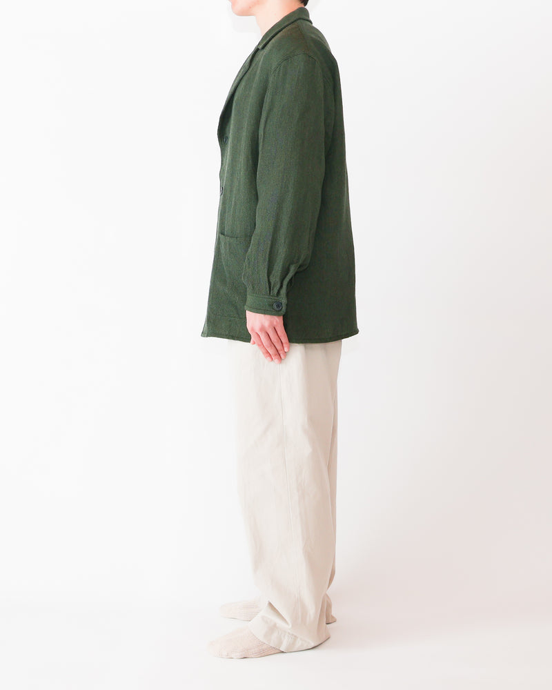 Wool Silk Tweed 3-Button Jacket