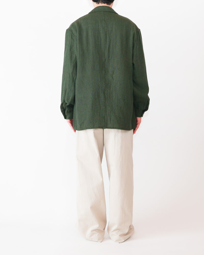 Wool Silk Tweed 3-Button Jacket