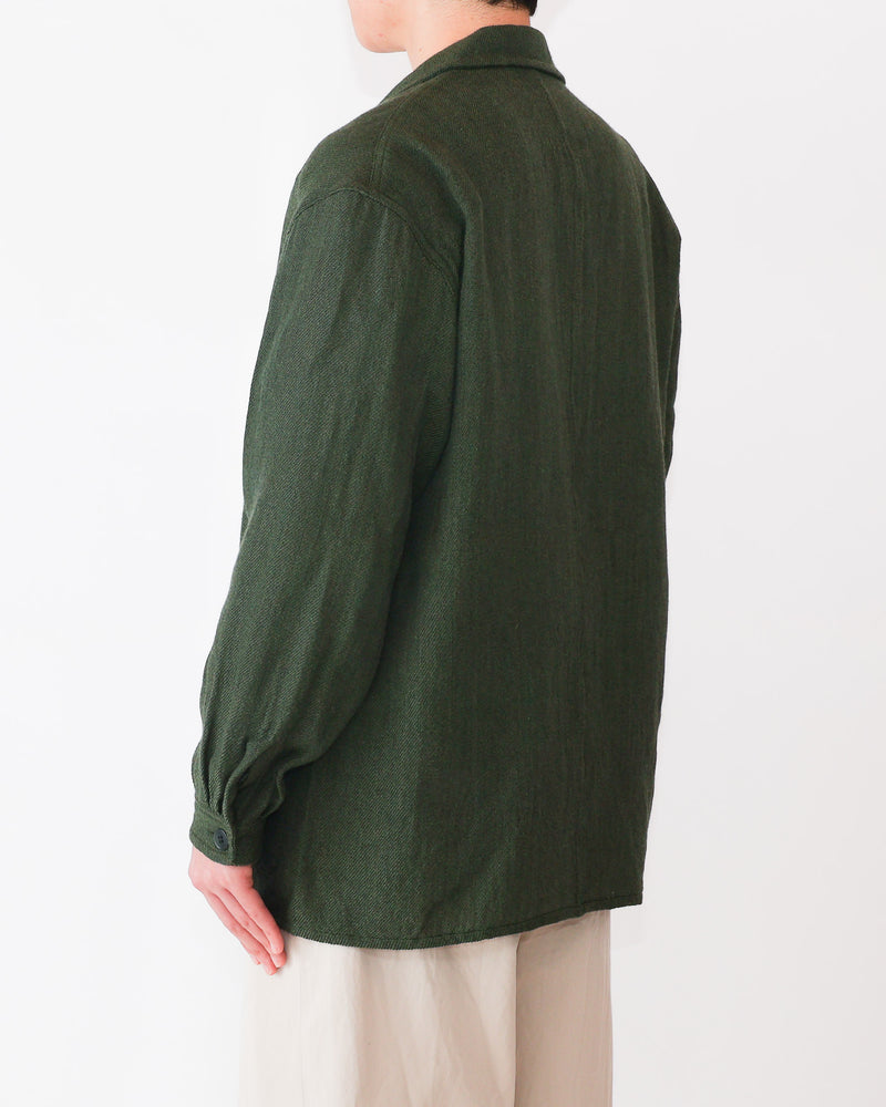 Wool Silk Tweed 3-Button Jacket