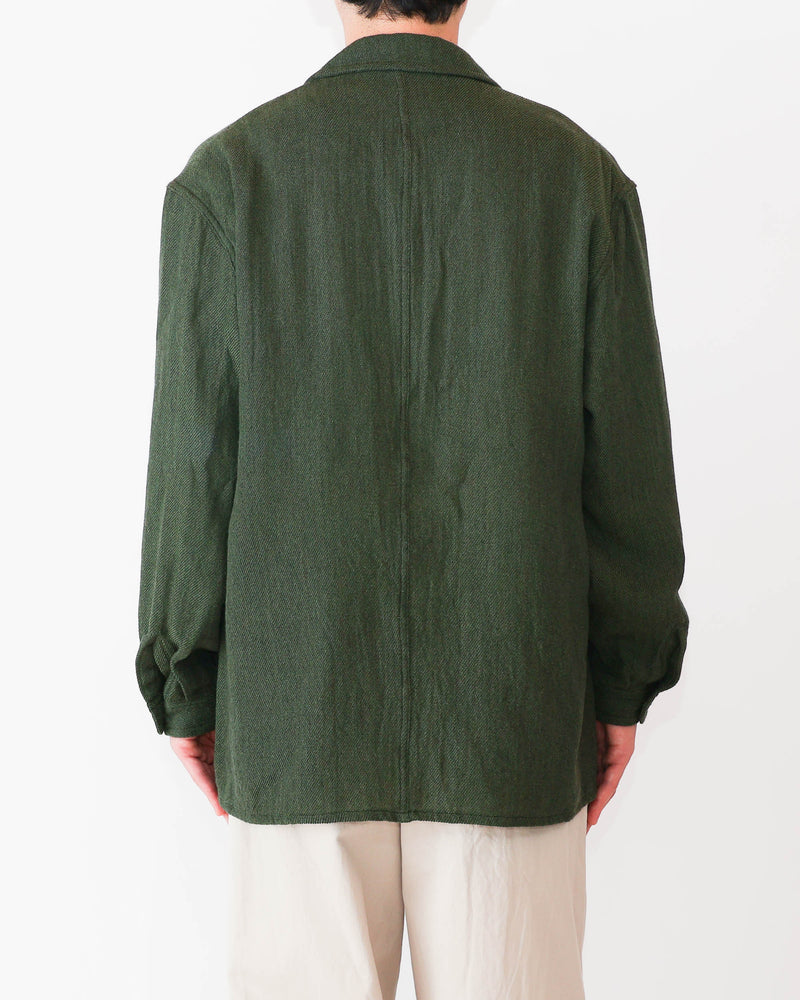 Wool Silk Tweed 3-Button Jacket