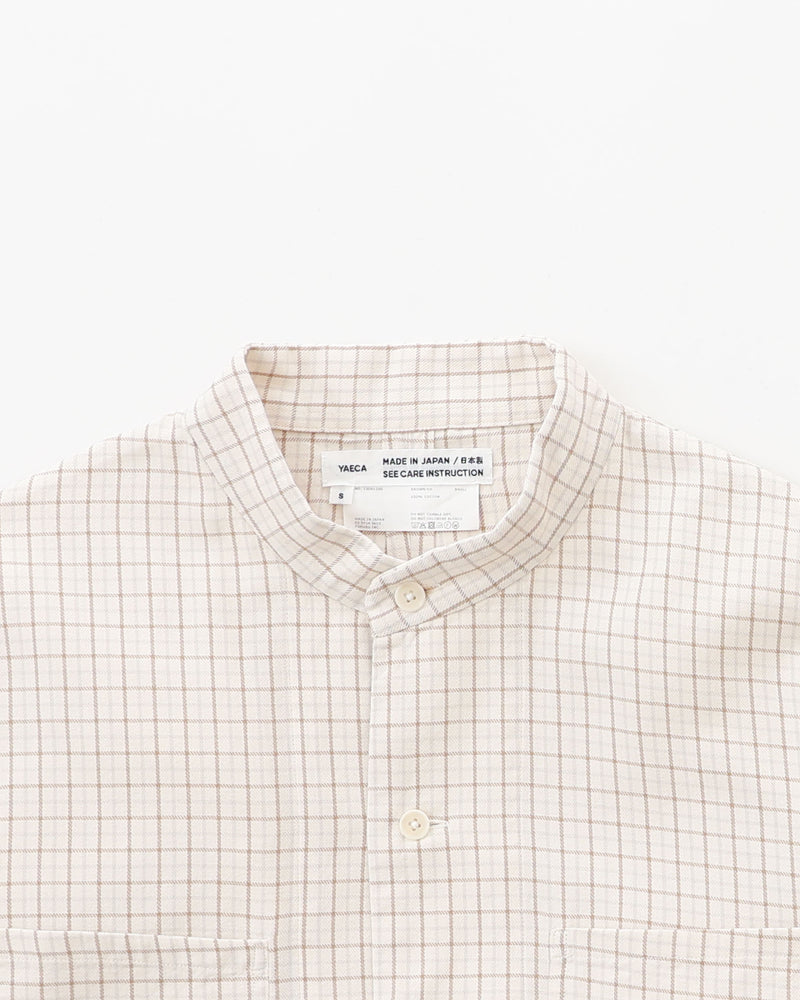 Button Shirt  Band Collar
